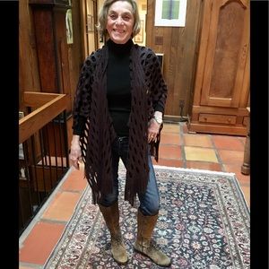 Incredible chocolate brown open weave wrap!